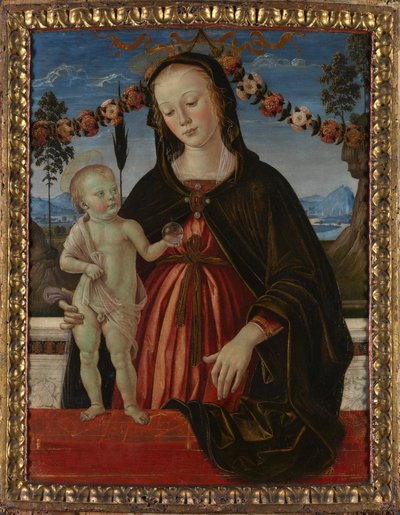 Jomfruen og barnet, ca. 1473 af Fiorenzo di Lorenzo