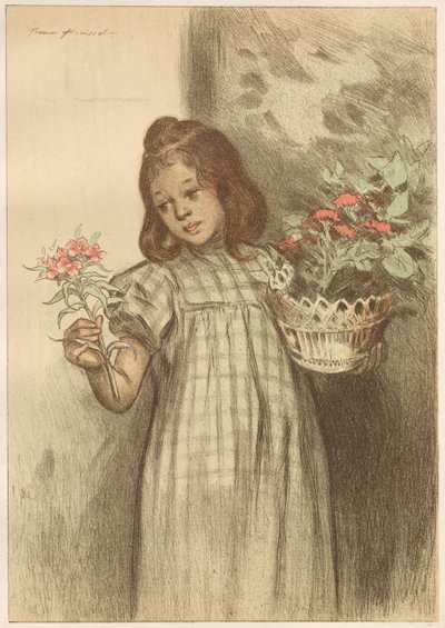 blomsterpige af Firmin Bouisset