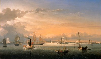 Boston havn af Fitz Henry Lane