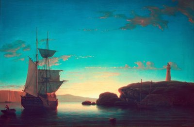 Light House i Camden, Maine af Fitz Henry Lane