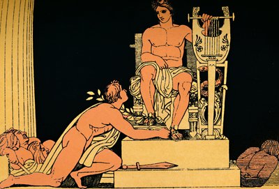 Orestes Suppliant to Apollo, 1880 af Flaxman