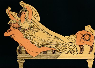 Den tomme glæde, der bor i nattens drømme, 1880 af Flaxman