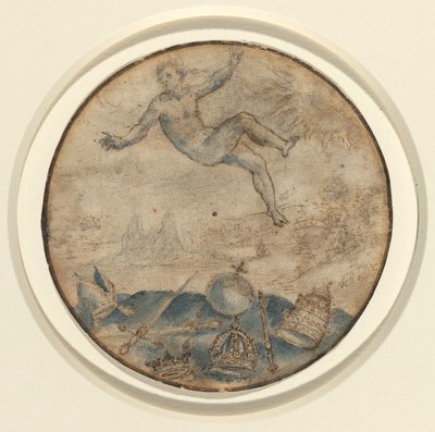 Mand falder ned fra himlen af Flemish 17th Century
