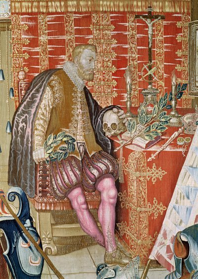 Charles V (1500-58) fra The Tapestry of Charles Quint, c.1630-40 (detaljer) af Flemish School