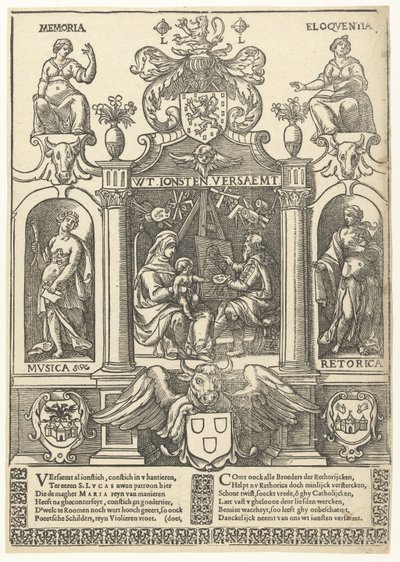 Våbenskjold fra Antwerp Guild of Saint Luke af Flemish School