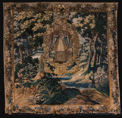 flamsk gobelin. Landskab med den sorte Madonna. Atelier af Oudenaarde. 1665. af Flemish School