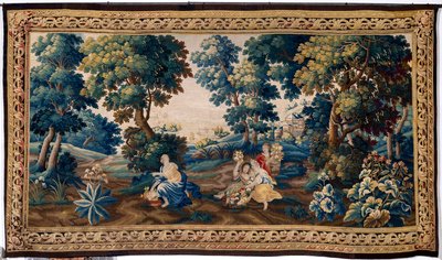 flamsk gobelin. Slut 17. århundrede. Ejendom af kirken Sint-Walburgakerk Oudenaarde (Dekenij van de Sint-Walburga). af Flemish School
