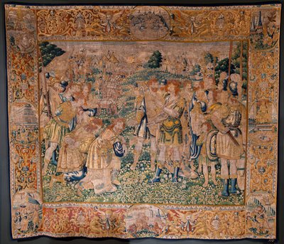 flamsk gobelin. Hannibals bror Hasdrubal taget til fange af romeren af Flemish School