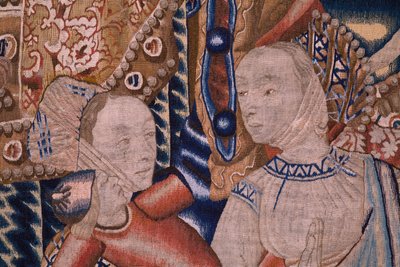 flamsk gobelin. Passerer Det Røde Hav (Paso del Mar Rojo). Ca 1490. Detalje. af Flemish School