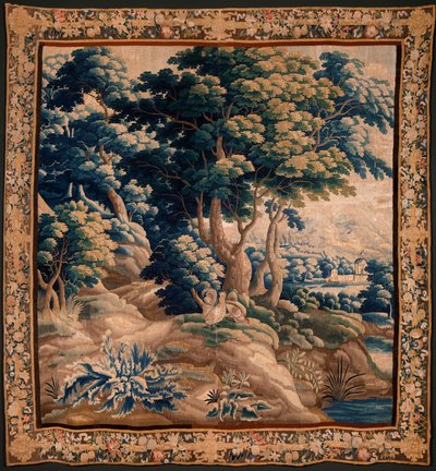 flamsk gobelin. Såkaldt Verdure. Atelier af Oudenaarde. 332x318 cm. Inv 00021. 1600-tallet. af Flemish School
