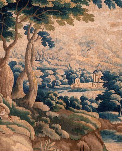 flamsk gobelin. Såkaldt Verdure. Atelier af Oudenaarde. 332 x 318 cm. Inv 00021. 1600-tallet. af Flemish School