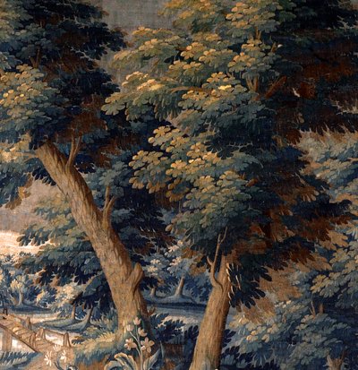 flamsk gobelin. udholde. Slut 17.-begyndelsen af ​​1700-tallet. Ejendom af kirken Sint-Walburgakerk Oudenaarde (Dekenij van de Sint-Walburga). Detalje. af Flemish School
