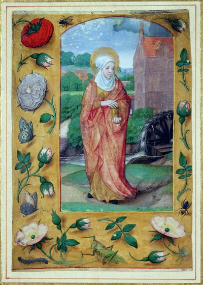 Maria Magdalene, fra en timebog, ca. 1500 af Flemish School