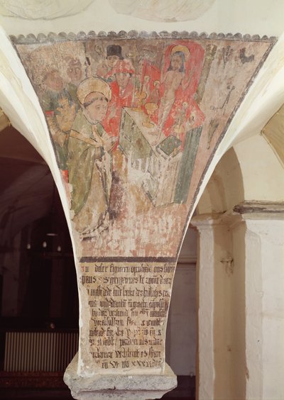 St. Gregory messe, vægmaleri fra krypten af Flemish School
