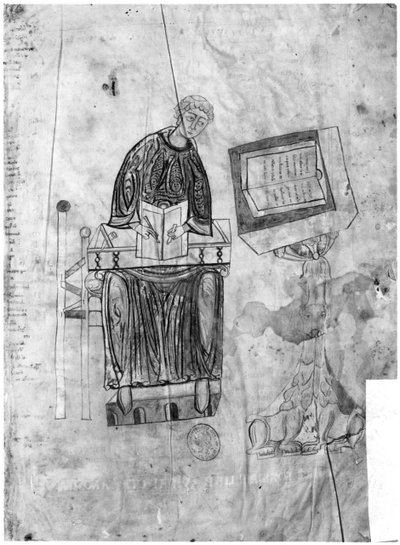 Ms 528 fol.1r Lectionary, afskriveren af Flemish School