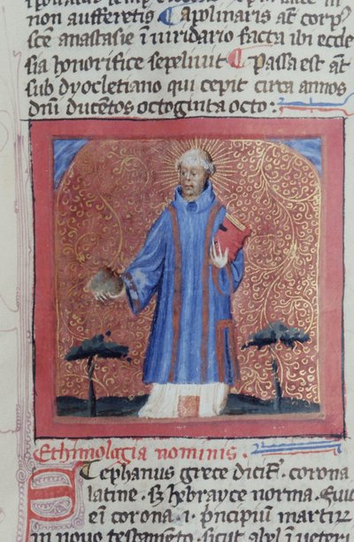 Ms Gen 1111 Page fra Legenda Aurea, Brugge, ca. 1400-10 af Flemish School