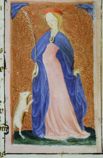Ms Gen 1111 Page fra Legenda Aurea, Brugge, ca. 1400-10 af Flemish School