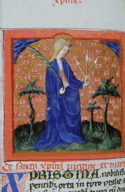Ms Gen 1111 Page fra Legenda Aurea, Brugge, ca. 1400-10 af Flemish School