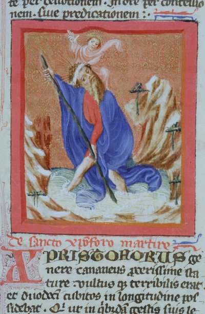 Ms Gen 1111 Page fra Legenda Aurea, Brugge, ca. 1400-10 af Flemish School