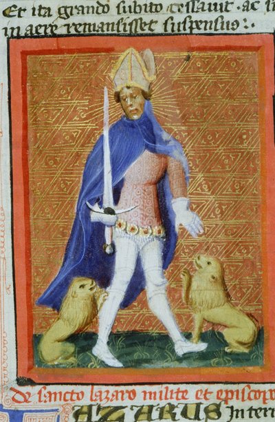 Ms Gen 1111 Page fra Legenda Aurea, Brugge, ca. 1400-10 af Flemish School