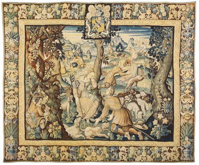Mytologisk gobelin, 1600-50 af Flemish School