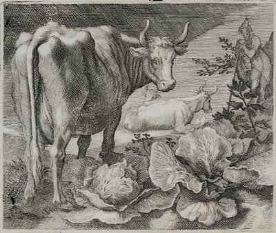 Gammel Mestergravering af Flemish School