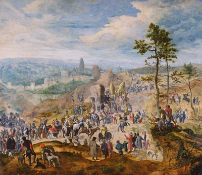 På vej til Golgata af Flemish School