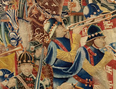 Sognemuseum for gobeliner (Parish Museum of Pastrana Tapestries). flamsk gobelin. Tag af Asilah (Take of Asilah, Assault on Asilah, De inname van Arzila). Serie Erobringer af kong Alfonso I af Portugal. Tournai. af Flemish School