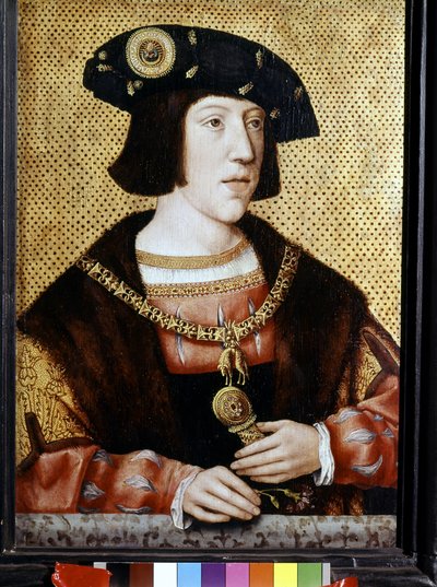Portræt af Karl V (1500 - 1558), kejser af Tyskland. Flamsk skole i det 16. århundrede (olie på lærred) af Flemish School