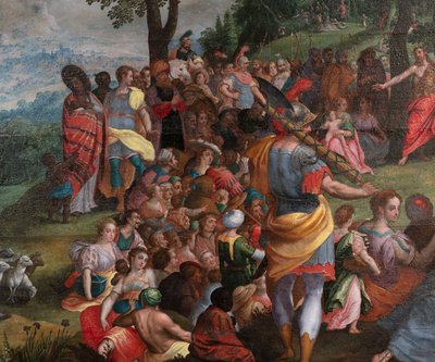 Johannes prædiken i ørkenen af Flemish School