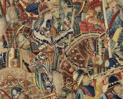 Tapestry showing the Conquests of king Alfonso V of Portugaldani af Flemish School