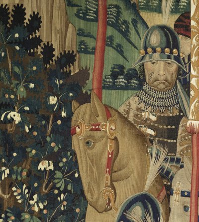 Tapestry showing the Conquests of king Alfonso V of Portugaldani af Flemish School
