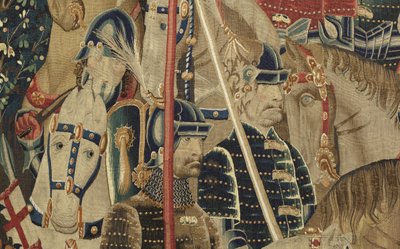 Tapestry showing the Conquests of king Alfonso V of Portugaldani af Flemish School
