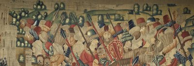 Gobelin, der viser erobringerne af kong Alfonso V af Portugal af Flemish School