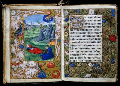 The Agony in the Garden, miniature fra Stafford Prayer Book (vellum) af Flemish School