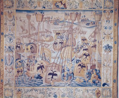 Slaget ved Tunis eller Lepanto af Flemish School