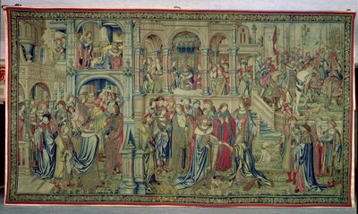 The Death of the Child and the King loves sejr, Tapestry of David and Bathsheba, c.1510-15 af Flemish School