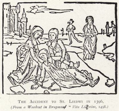 Ulykken til St Liedwi i 1396 af Flemish School