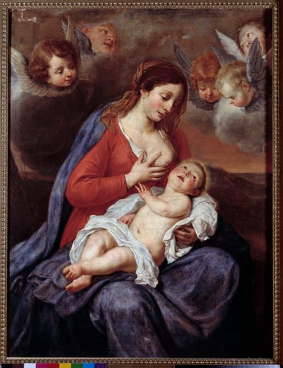Jomfru med barn (maleri af Flemish School