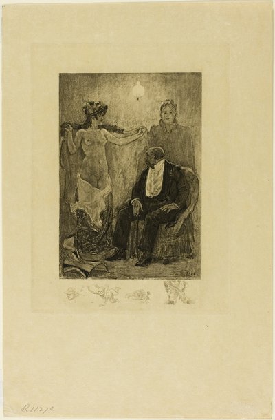 Mellem akterne eller den engelske kvinde i den nye ballet af Félicien Rops