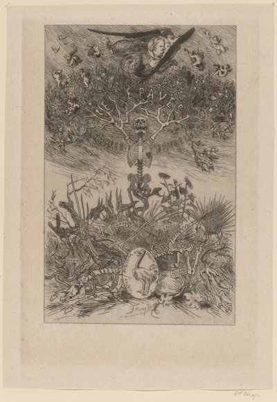 Frontispice: The Waifs (Les Epaves) af Félicien Rops