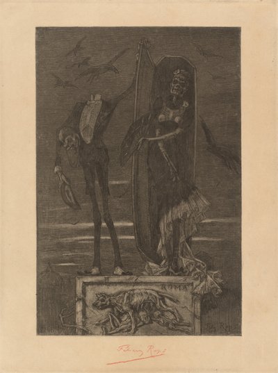 The Supreme Vice: Frontispice, 1884. af Félicien Rops