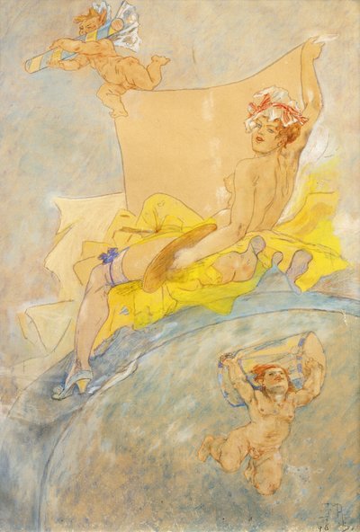 Plakat til en Udstilling; Plakat til en udstilling, 1896 af Félicien Rops