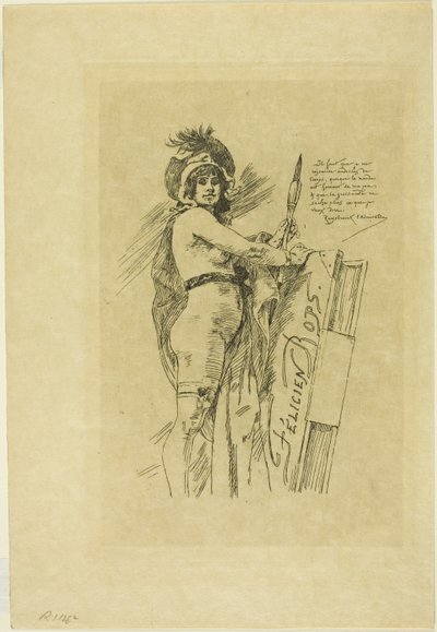 Muse of Félicien Rops af Félicien Rops