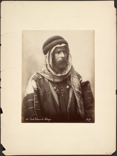 Beduinsk sheik fra Palmyra af Félix Bonfils