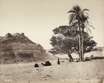 Ørkenområde i udkanten af Cairo, Egypten af Félix Bonfils