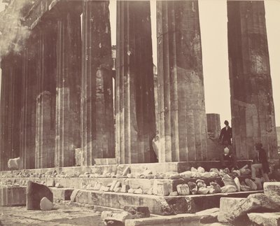 [Detaljer om Parthenons søjlegang, Athen], ca. 1870