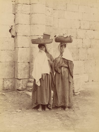 Kvinder i Siloé, Palæstina af Félix Bonfils