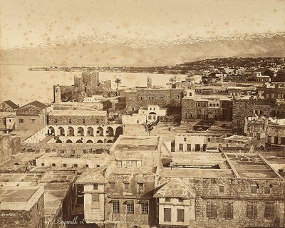 Panoramaudsigt over Beirut, Libanon af Félix Bonfils