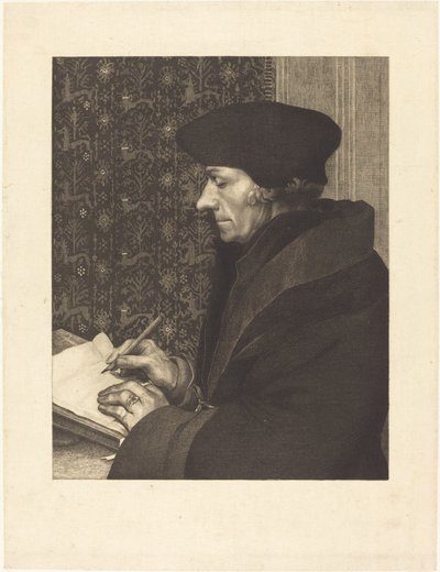Erasmus af Félix Bracquemond after Hans Holbein the Younger